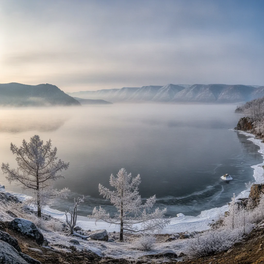 Утренний туман над Байкалом