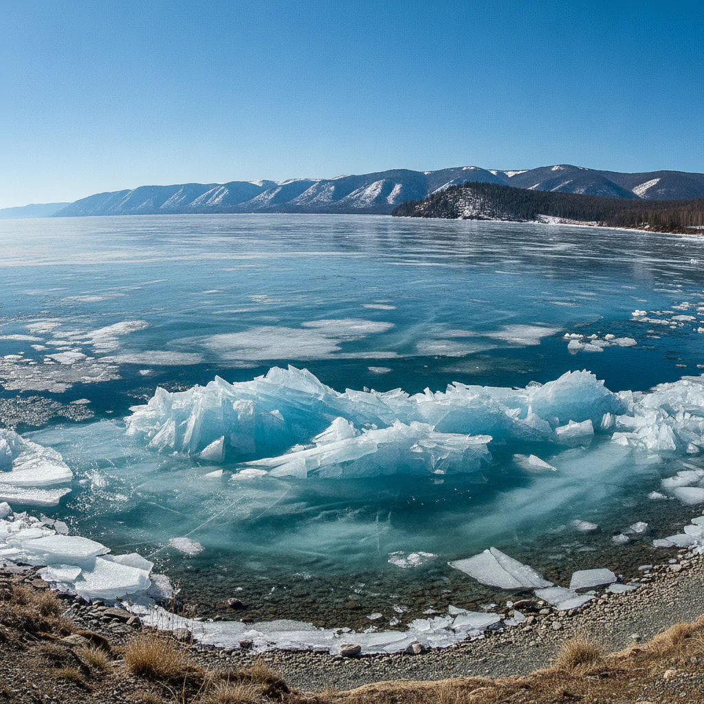 Природа Байкала в апреле