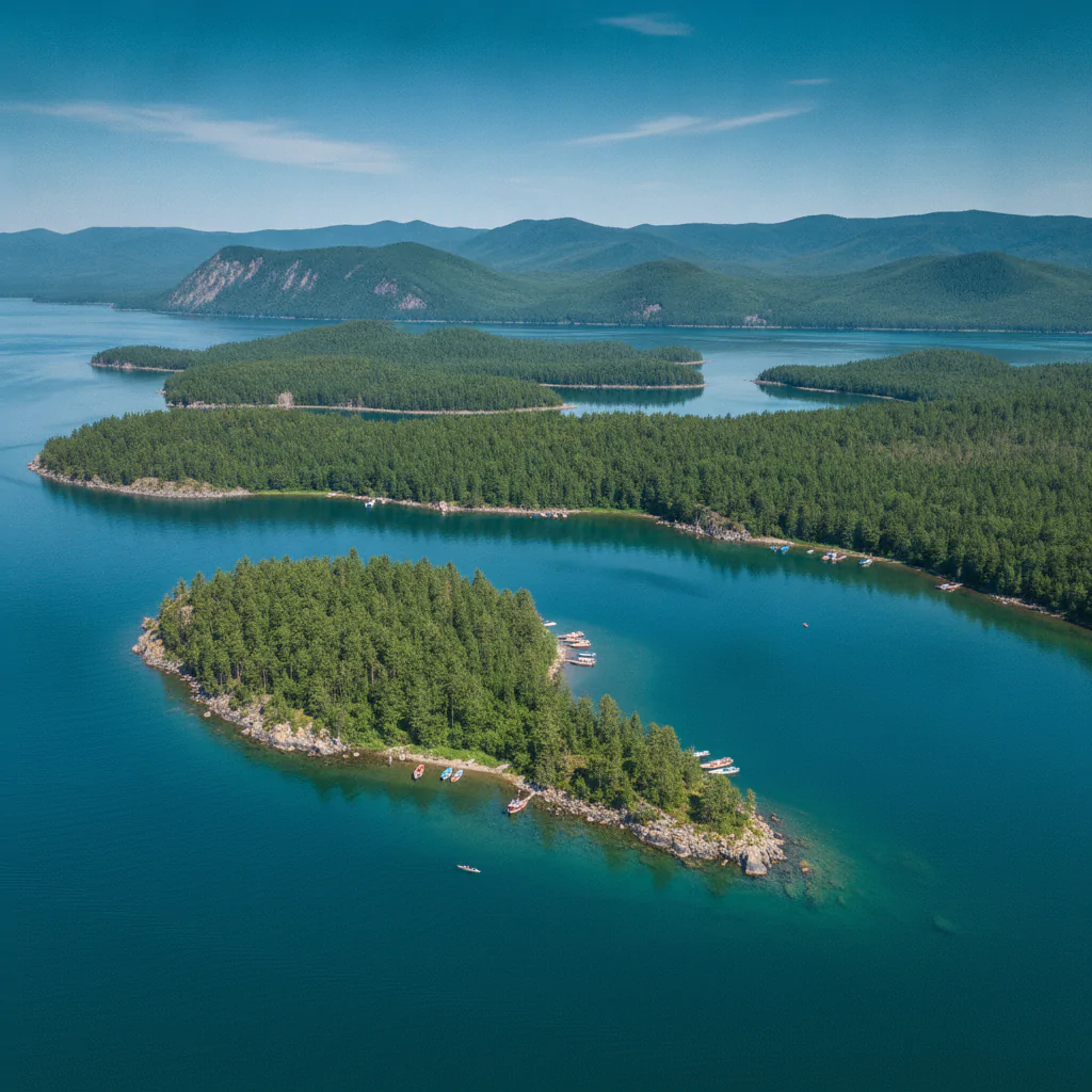 Панорама островов Чивыркуйского залива