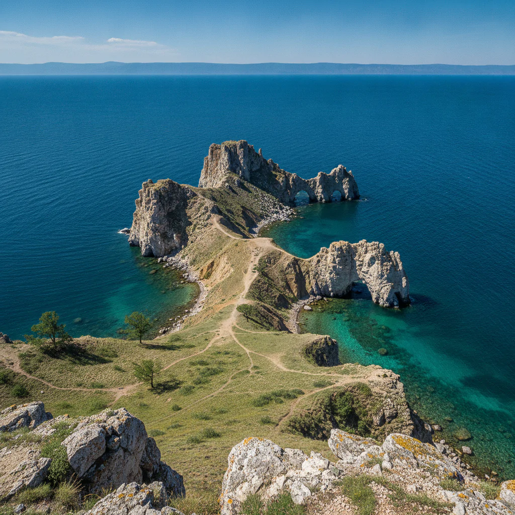Вид на мыс Хобой с высоты