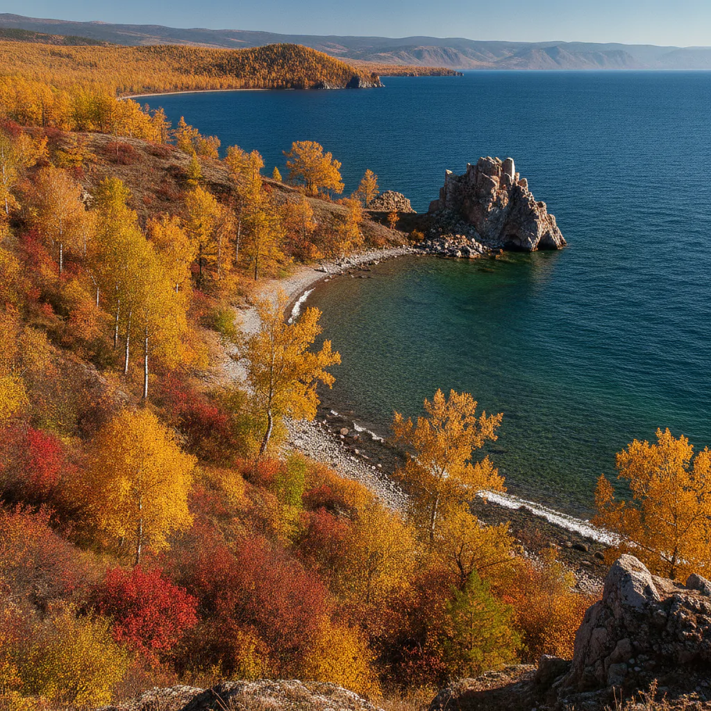 Остров Ольхон в осеннем свете