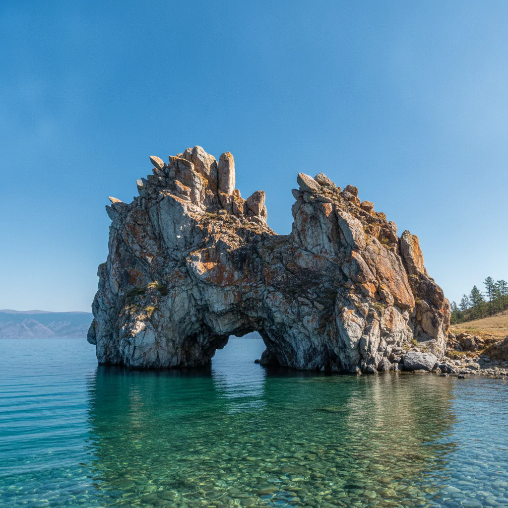 Скала Шаманка на Ольхоне