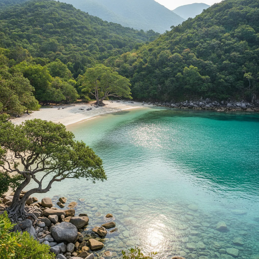 Уединенная бухта с чистой водой